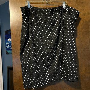 NWT Lane Bryant Black with White Dots Pencil Skirt